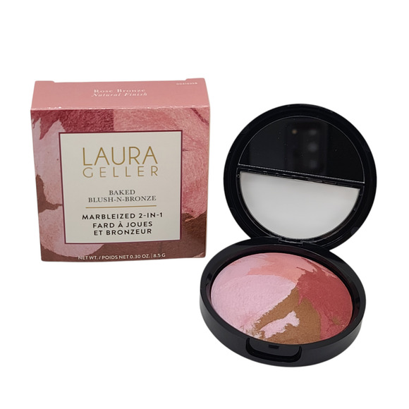 Laura Geller Baked Blush-n-Bronze Marbleized 2-in-1 - Rose Bronze 0.30oz/8.5g - Picture 1 of 8